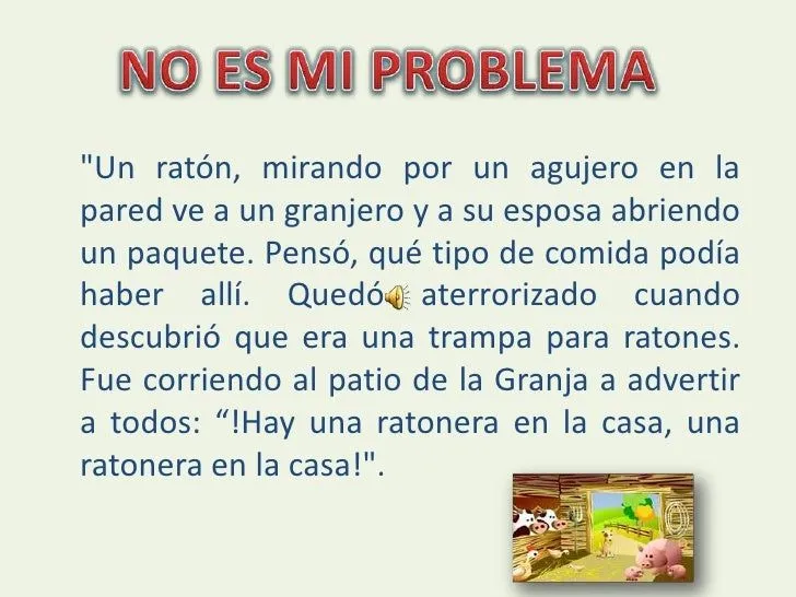 No es mi problema fabula