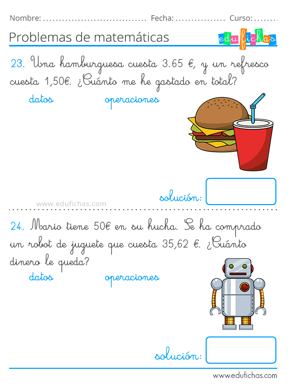 Problemas de Matemáticas para Niños con Sumas y Restas (2019) Problemas de Matemáticas para Niños con Sumas y Restas (2019)