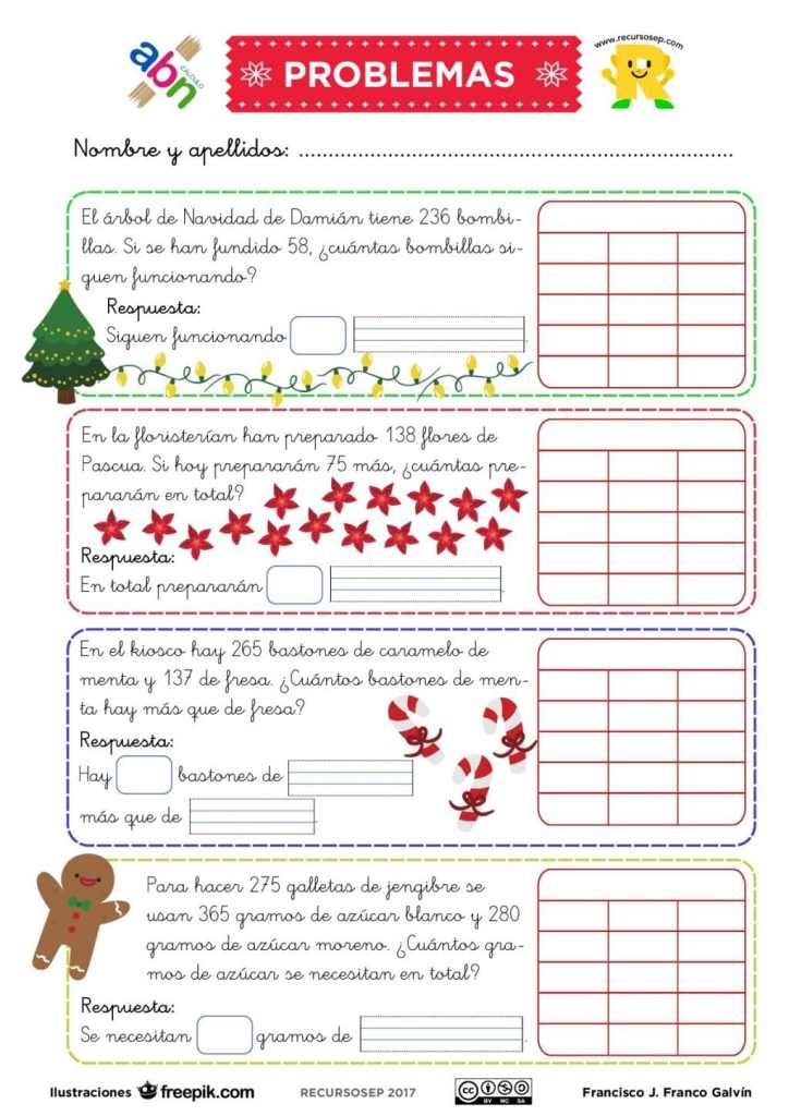 Problemas navideños de sumar y restar (Primer ciclo de Primaria) Problemas navideños de sumar y restar (Primer ciclo de Primaria)