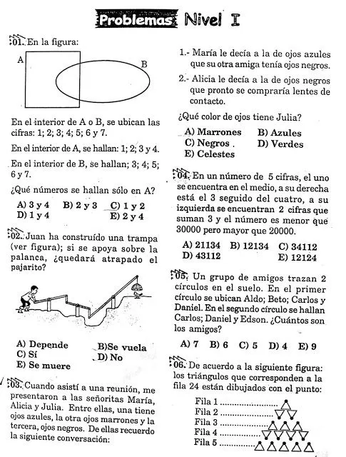 Problemas de razonamiento Inductivo y Deductivo | Edgar Lugo Chávez