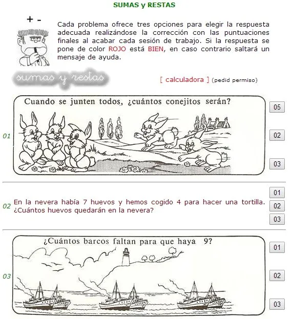 Problemas sencillos de sumas y restas (Interpeques) - Didactalia ...