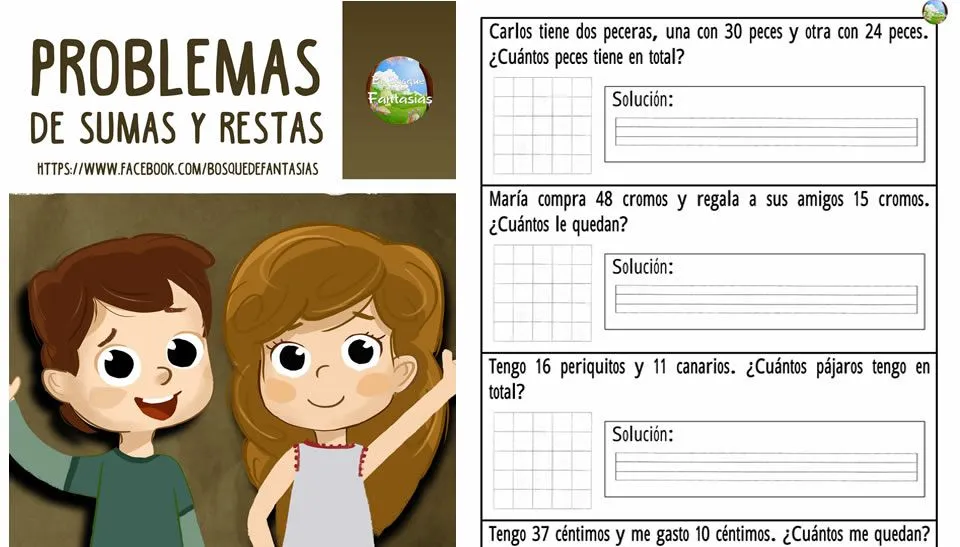 Problemas de SUMAS Y RESTAS para infantil y primaria: PDF Gratuito Problemas de SUMAS Y RESTAS para infantil y primaria: PDF Gratuito