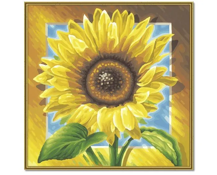 Imagen de una girasol a pintura - Imagui