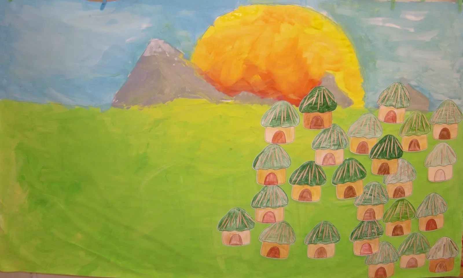 Profe Rafa de Infantil: Hacemos un mural de la Sabana Africana Profe Rafa de Infantil: Hacemos un mural de la Sabana Africana