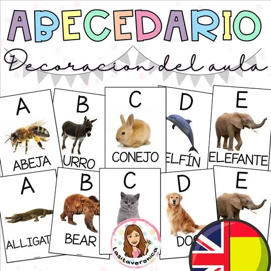 Profes Papel Tijera Abecedario de animales / Animal alphabet. Español e Inglés. Spanish. English Profes Papel Tijera Abecedario de animales / Animal alphabet. Español e Inglés. Spanish. English