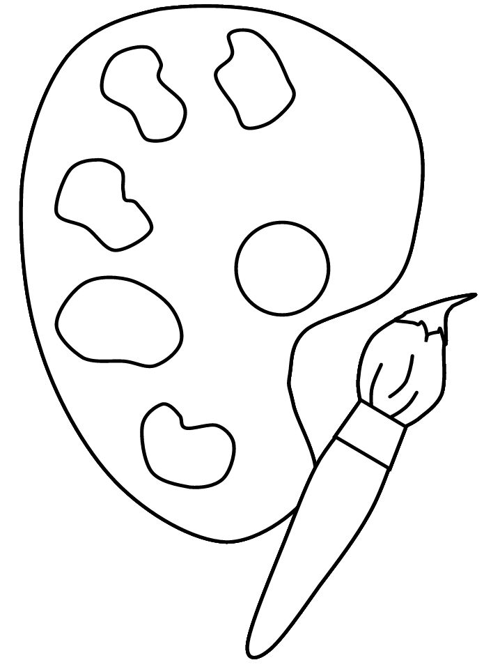 Paleta de pintura para colorear - Imagui