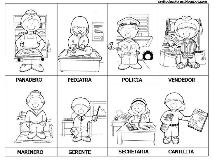 Profesiones y oficios colorear | colegio dibujos | Pinterest | Html Profesiones y oficios colorear | colegio dibujos | Pinterest | Html