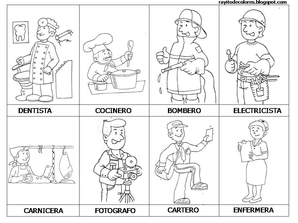 Profesiones y oficios - Dibujos | Rayito de Colores Profesiones y oficios - Dibujos | Rayito de Colores