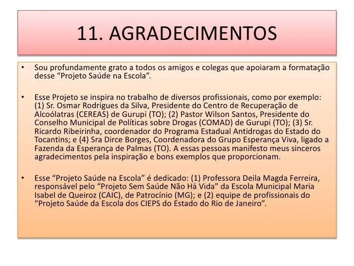 Projeto saúde na escola