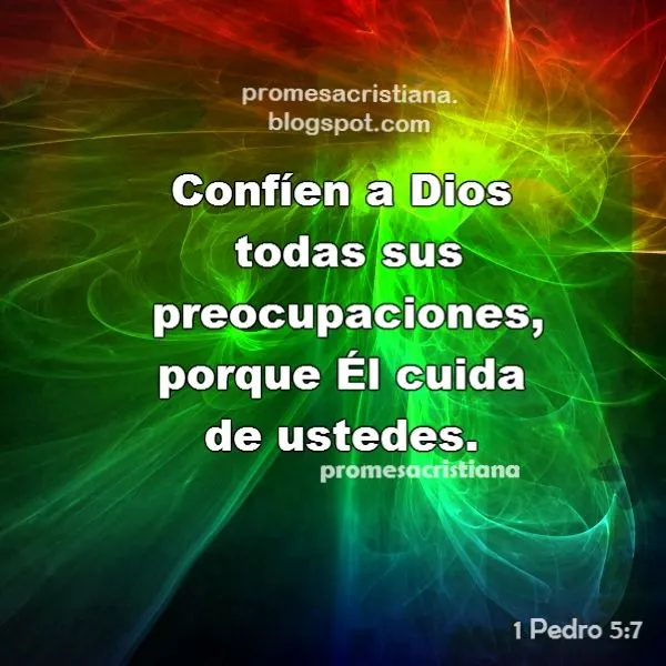 Promesa Cristiana Confíen a Dios sus Preocupaciones | Promesa ...