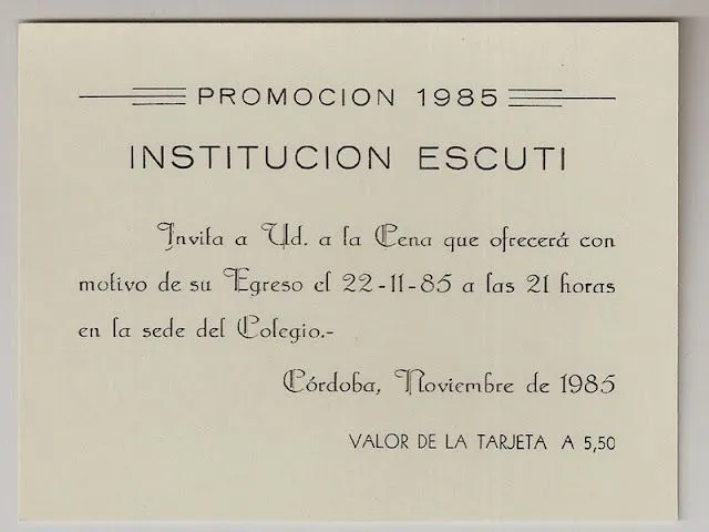 Promoción 1985 Instituto Escuti de Córdoba: octubre 2010 Promoción 1985 Instituto Escuti de Córdoba: octubre 2010