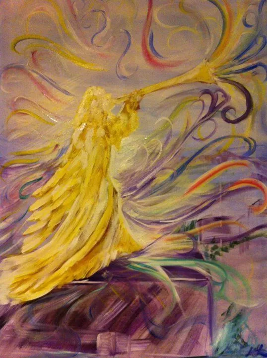 Prophetic Painting "Heralding Angel" by Andrea Riley | prophetic ... Prophetic Painting "Heralding Angel" by Andrea Riley | prophetic ...