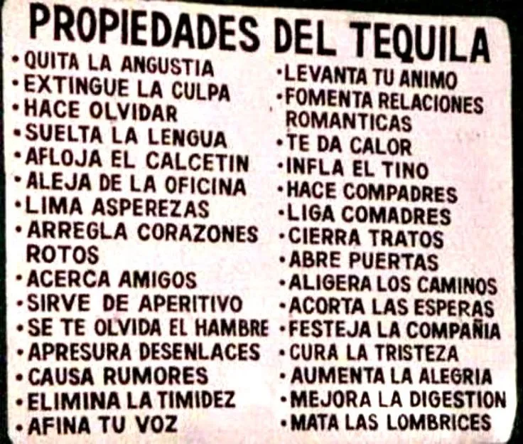 Propiedades del tequila | Dichos Mexicanos | Pinterest