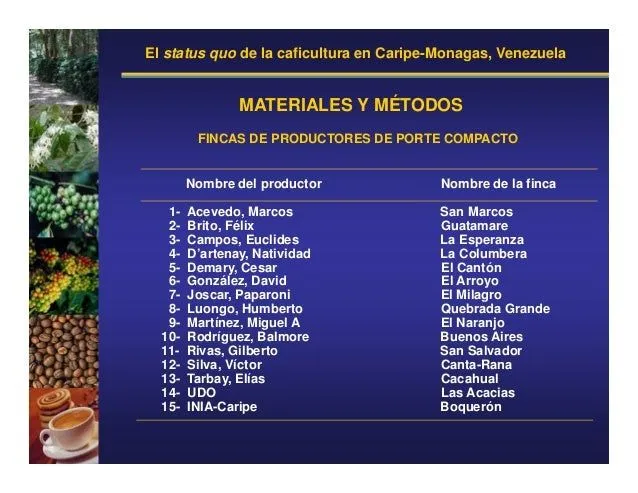Prospectivas para la caficultura del municipio Caripe, estado Monagas… Prospectivas para la caficultura del municipio Caripe, estado Monagas…