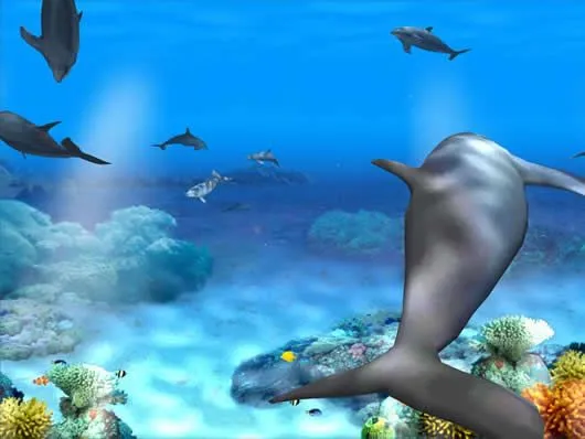 Protector de pantalla para Windows 7 Living 3D Dolphins ScreenSaver ...