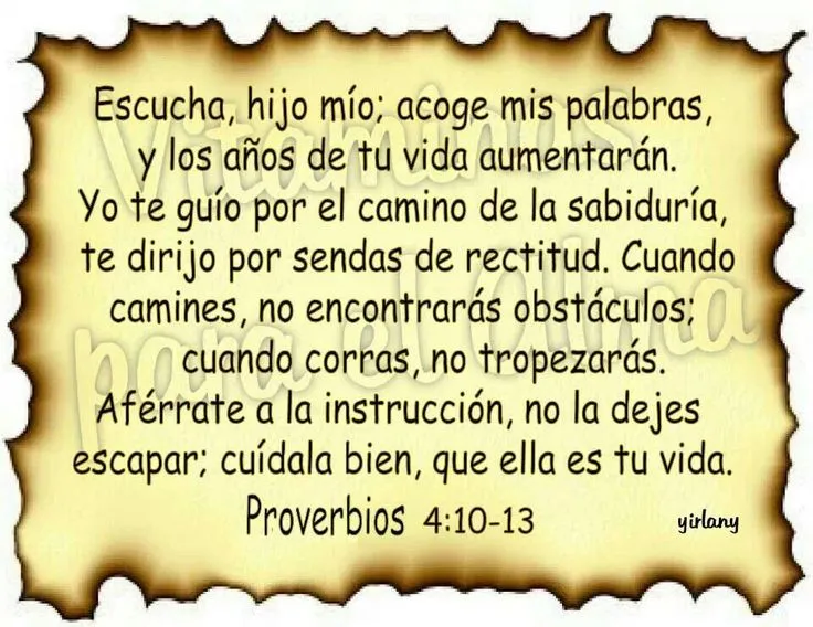 Proverbios 4:10-13 | Mensajes Cristianos | Pinterest