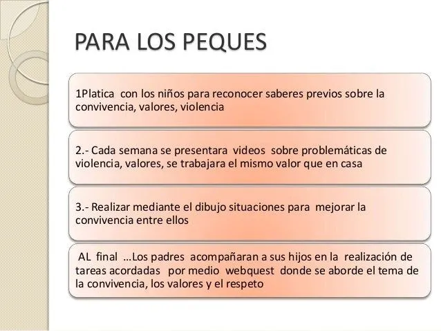 Proyecto &quot;Vivir con valores para evitar la violencia en la ...