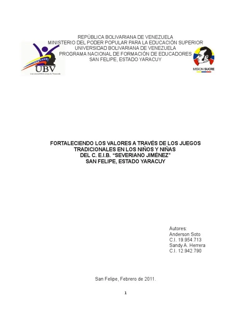 Proyecto Juegos Tradicionales en Los Niños y Niñas | PDF | Educación de la primera infancia | Plan de estudios Proyecto Juegos Tradicionales en Los Niños y Niñas | PDF | Educación de la primera infancia | Plan de estudios