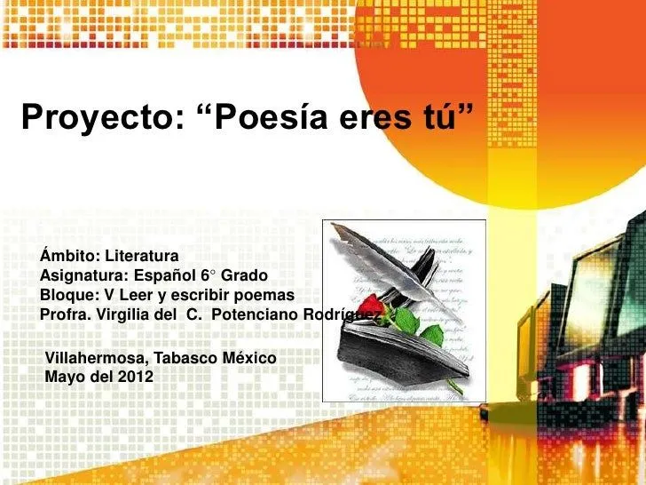 Proyecto poesía eres tú