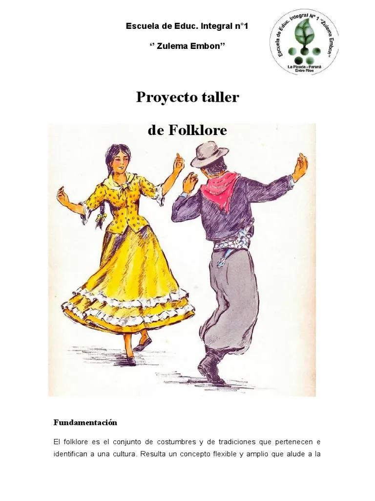 Proyecto Taller de Folclore | PDF | Folklore | Las artes escénicas Proyecto Taller de Folclore | PDF | Folklore | Las artes escénicas