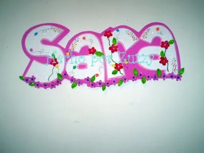 Cartel para Sara en foami