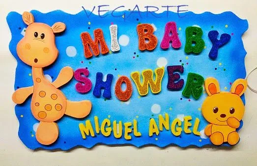 Proyectos en madera e icopor: BABY SHOWER