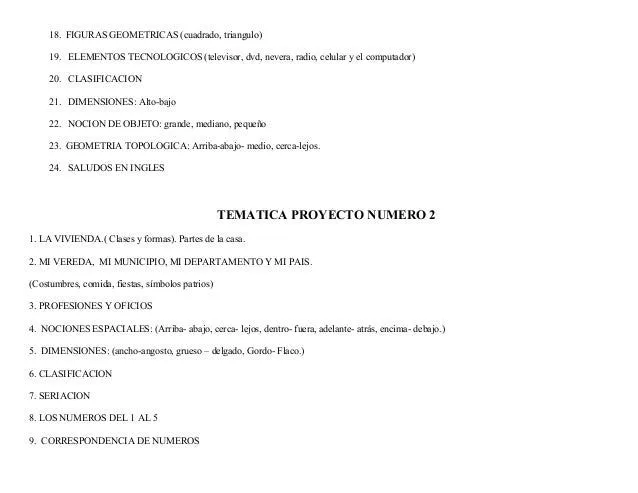 Ejemplo de proyectospreescolar 2014
