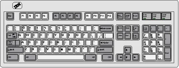 Teclado de computadora en dibujo par colorear - Imagui