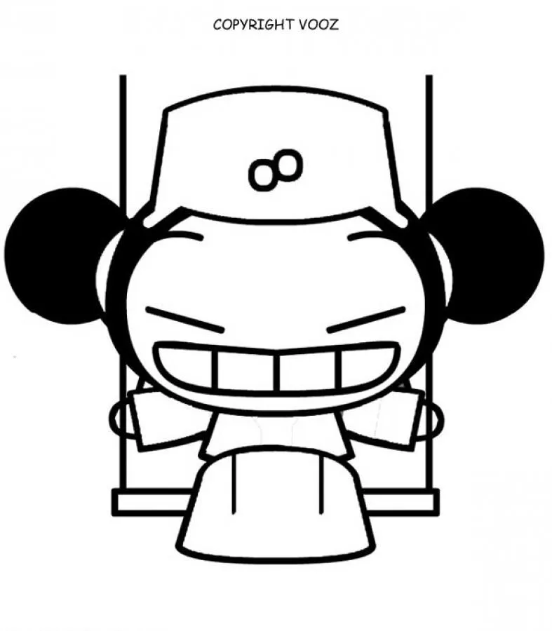 Pucca en el columpio - Dibujos para colorear gratis PUCCA Pucca en el columpio - Dibujos para colorear gratis PUCCA