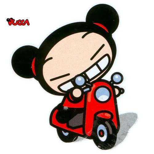Pucca Red Vespa Scooter Sticker | Flickr - Photo Sharing!