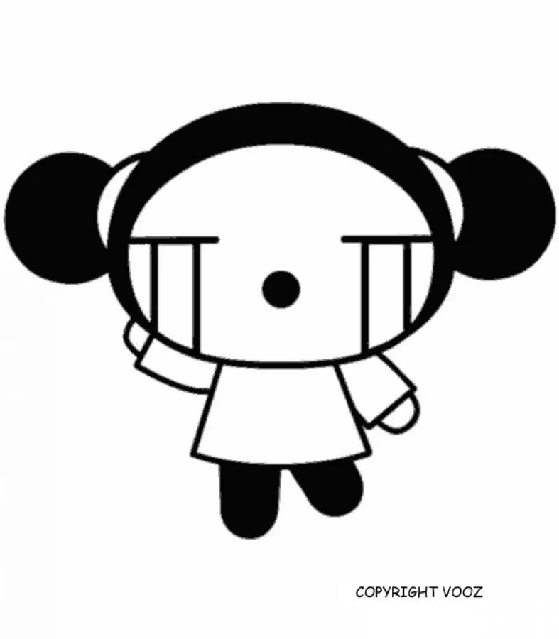 Pucca triste - Dibujos para pintar e imprimir PUCCA