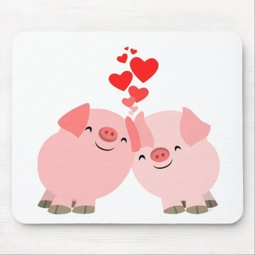 Cochinitos animados enamorados - Imagui