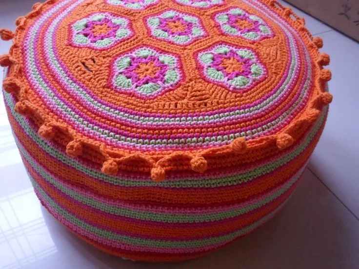 puff crochet flor africana | flor africana | Pinterest | Crochet