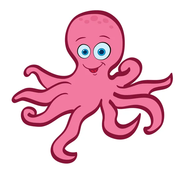 pulpo aislados de dibujos animados — Vector stock © igordudas ...