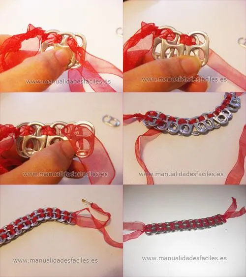 pulseras con anillas de latas | facilisimo.com