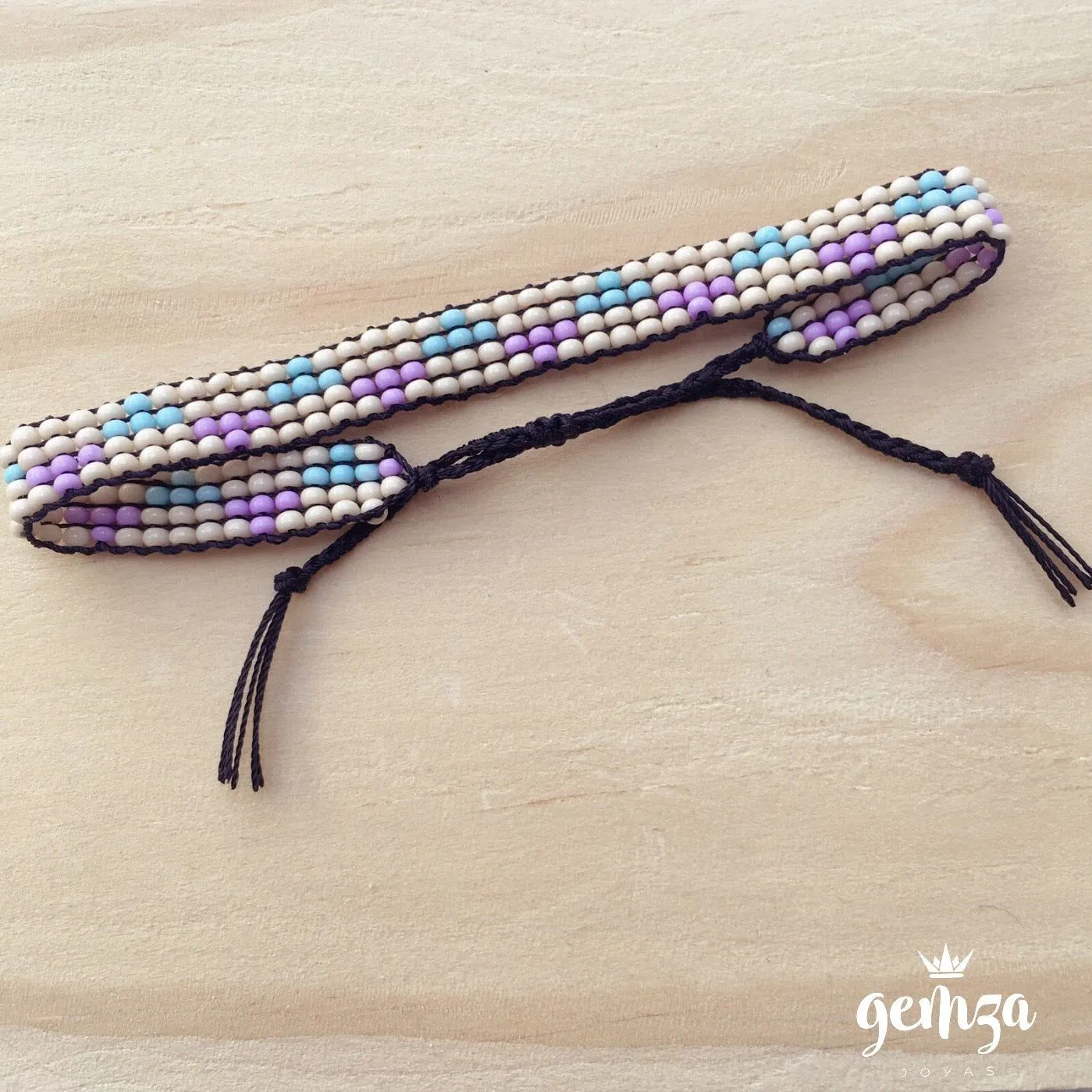 Pulsera De Chaquira Tejida Lila y Azul – Gemza Joyas Pulsera De Chaquira Tejida Lila y Azul – Gemza Joyas