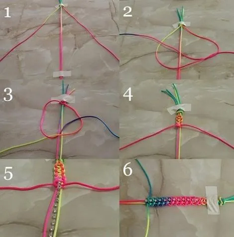 Cómo hacer una pulsera con cola de ratón con un disco Kumihimo Cómo hacer una pulsera con cola de ratón con un disco Kumihimo