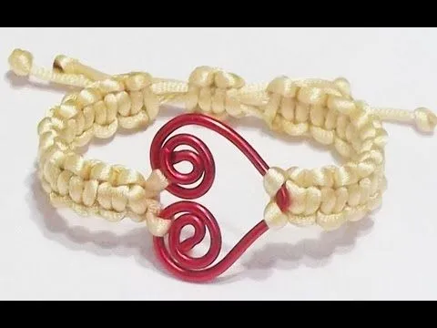 COMO HACER UNA PULSERA CON CORAZON DE ALAMBRE DE ALUMINIO Y CORDON ... COMO HACER UNA PULSERA CON CORAZON DE ALAMBRE DE ALUMINIO Y CORDON ...