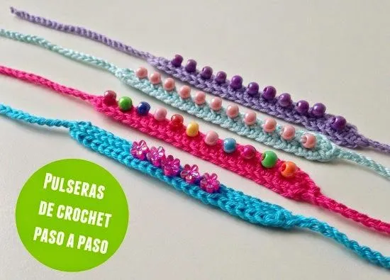 Pulsera de crochet paso a paso - Patrones Crochet