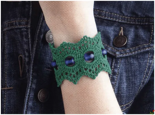 Pulsera de Crochet con Perlas - Patrones Crochet Pulsera de Crochet con Perlas - Patrones Crochet