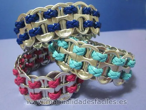 Pulsera hecha con anillas de lata | Manualidades faciles Pulsera hecha con anillas de lata | Manualidades faciles