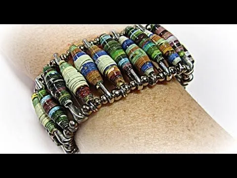 Pulsera hecha con revistas. Magazine bracelet. - YouTube Pulsera hecha con revistas. Magazine bracelet. - YouTube
