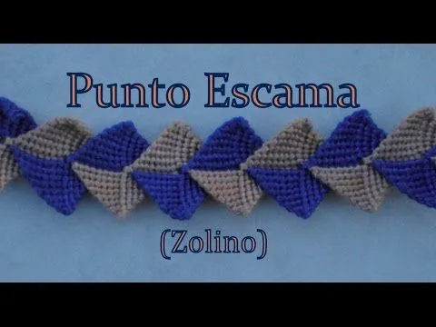 Pulsera de Hilo: Punto Escama - YouTube