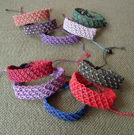 Rombos en macrame paso a paso - Imagui