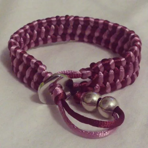 Pulsera nudo escalera. Cola de raton en dos colores | pulseras y ...