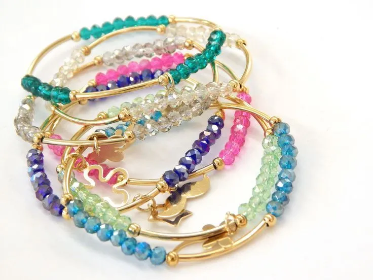 Pulsera semanario 7 pulseras de cristal checo 4 mm, para niña ... Pulsera semanario 7 pulseras de cristal checo 4 mm, para niña ...
