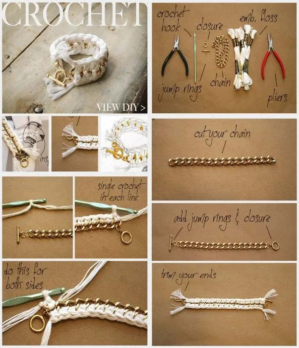 Paso a paso para realizar esta bella pulsera. | BISUTERIA https ... Paso a paso para realizar esta bella pulsera. | BISUTERIA https ...