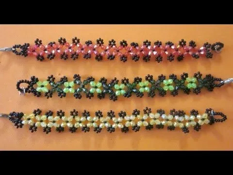 PULSERA CON TUPIES Y BOLITAS O CHAQUIRAS - YouTube