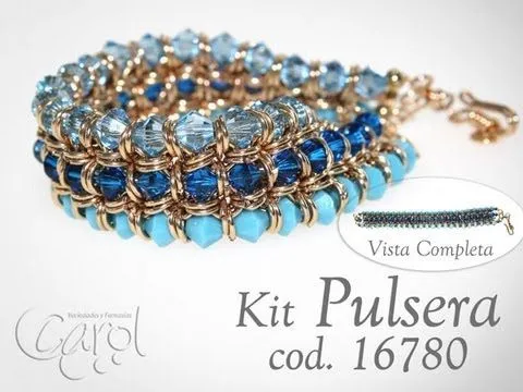 Como hacer pulseras con cristales de swarovski Parte1 KIT 16780 ...