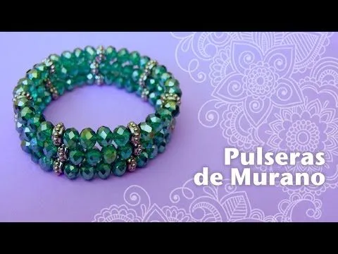 Cómo hacer Pulseras Elásticas de Murano - YouTube Cómo hacer Pulseras Elásticas de Murano - YouTube